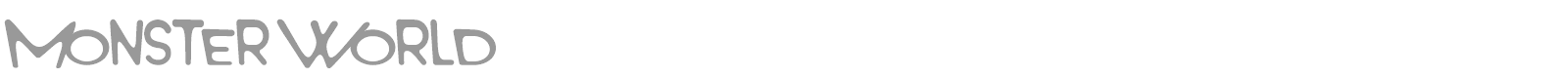 Monster World font preview